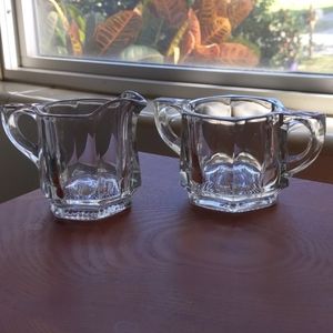 Indiana Glass Company Creamer and Sugar